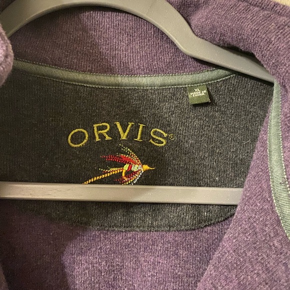 Mens Purple Orvis 1/2 Zip Pullover Cotton Sweater Size XL - Picture 3 of 3